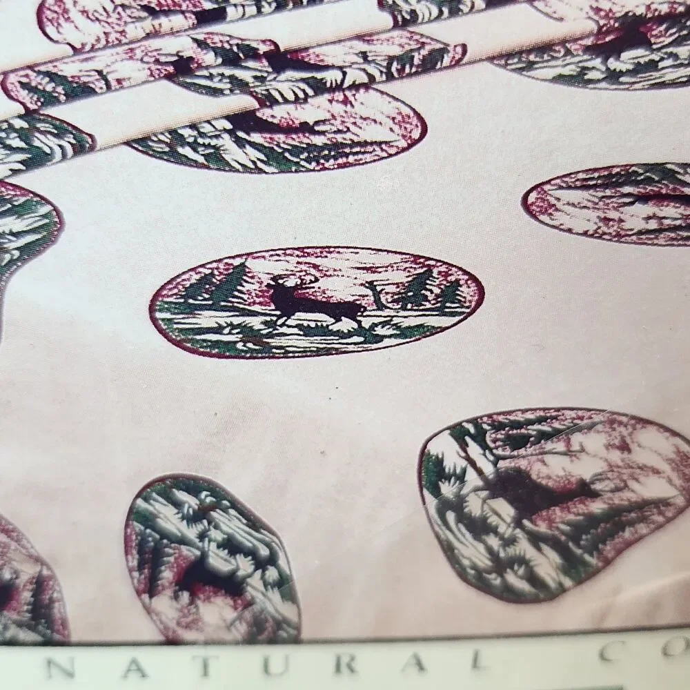 FRANCO Full Cotton Flannel Sheet Set Cameo Deer Rustic Cabincore Hunting Cabin